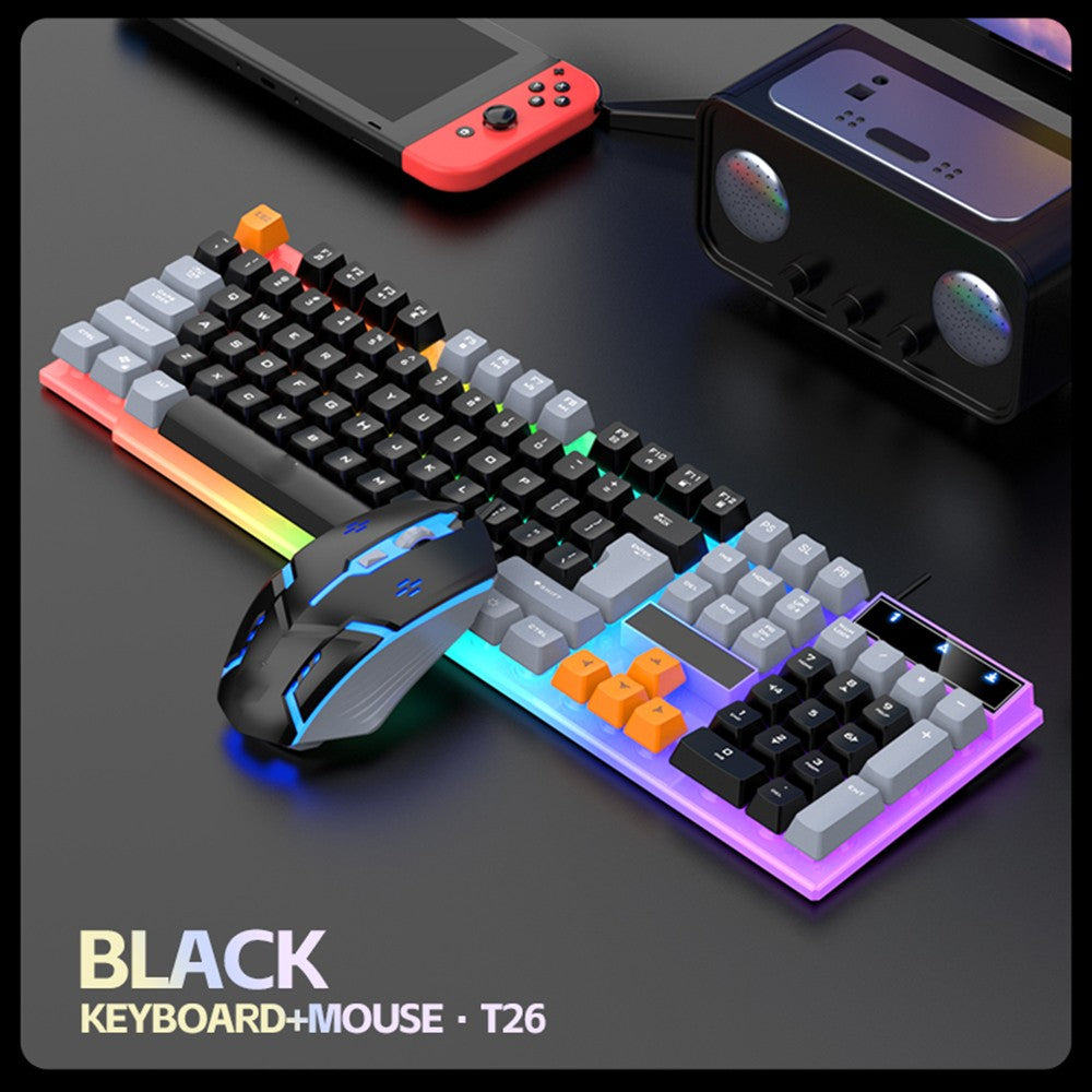 RGB PC Gaming Keyboard Mouse & Headset Set LED Gamer Bundle Mechanical Kits 4IN1