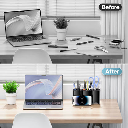 4 in 1 Headphone Stand with Pen Holder Headset Holder with Cell Phone Stand Desktop Storage Organizer for Gaming Accessories