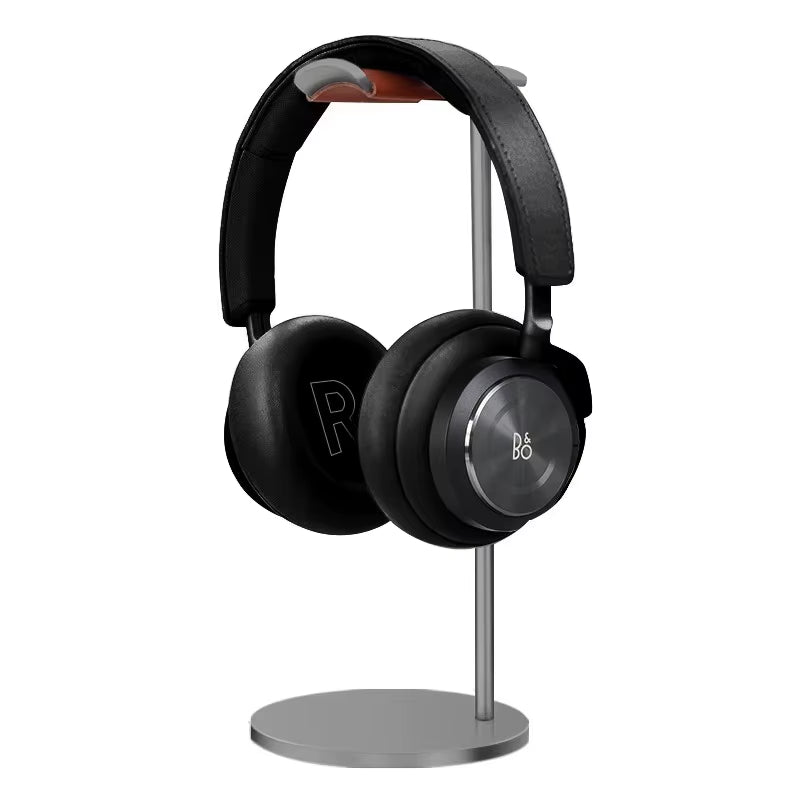 Curved Aluminum Headphone Stand Rack Sturdy Metal Gaming Headset Earphone Holder Hanger with Solid Base for Table Desk Display