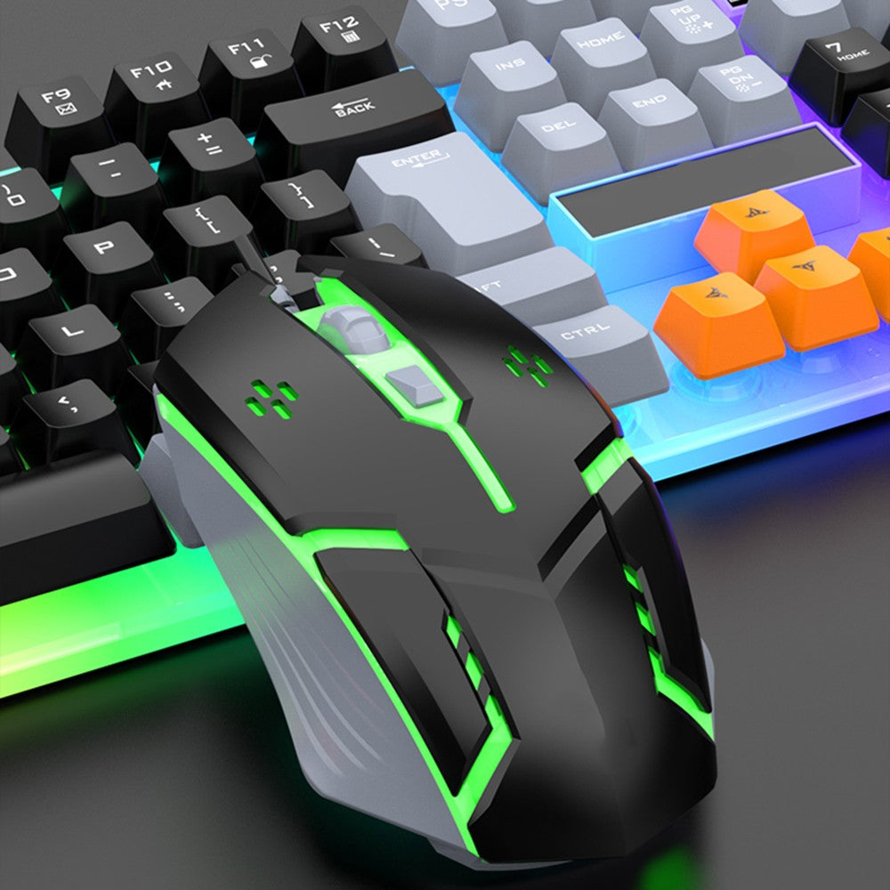 RGB PC Gaming Keyboard Mouse & Headset Set LED Gamer Bundle Mechanical Kits 4IN1