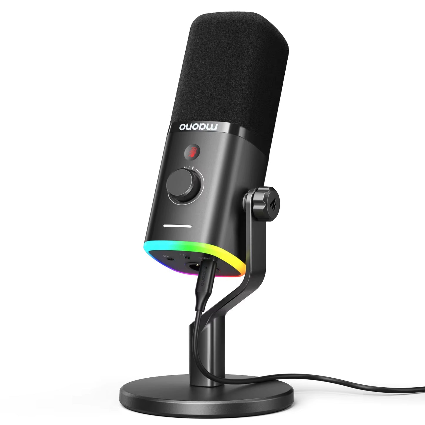 PD100X Dynamic Microphone.Software Noise Reduction Included.Rgb Gaming Mic.Enhances Gaming Experience.Ideal for Recording