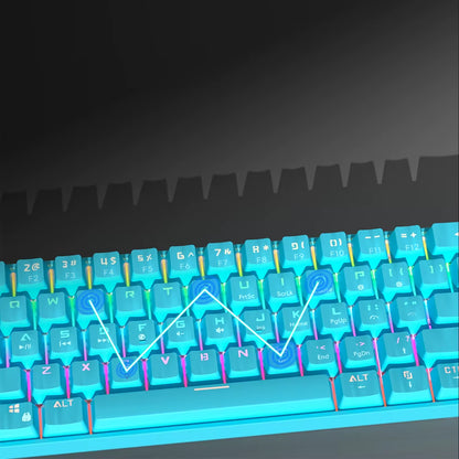 MK61 USB Gaming Esports Mechanical Keyboard Red Switch 61 Key Wired Detachable Cable RGB Backlight Hot Swap