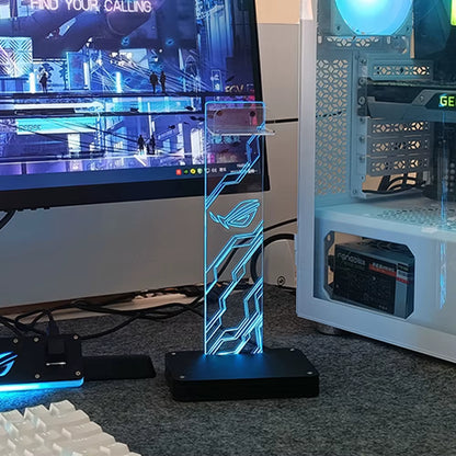 ARGB RGB Headset Bracket Headphone Holder Transparent Earphone Stand 5V3PIN AURA SNC ROG Symphony Customization MOD