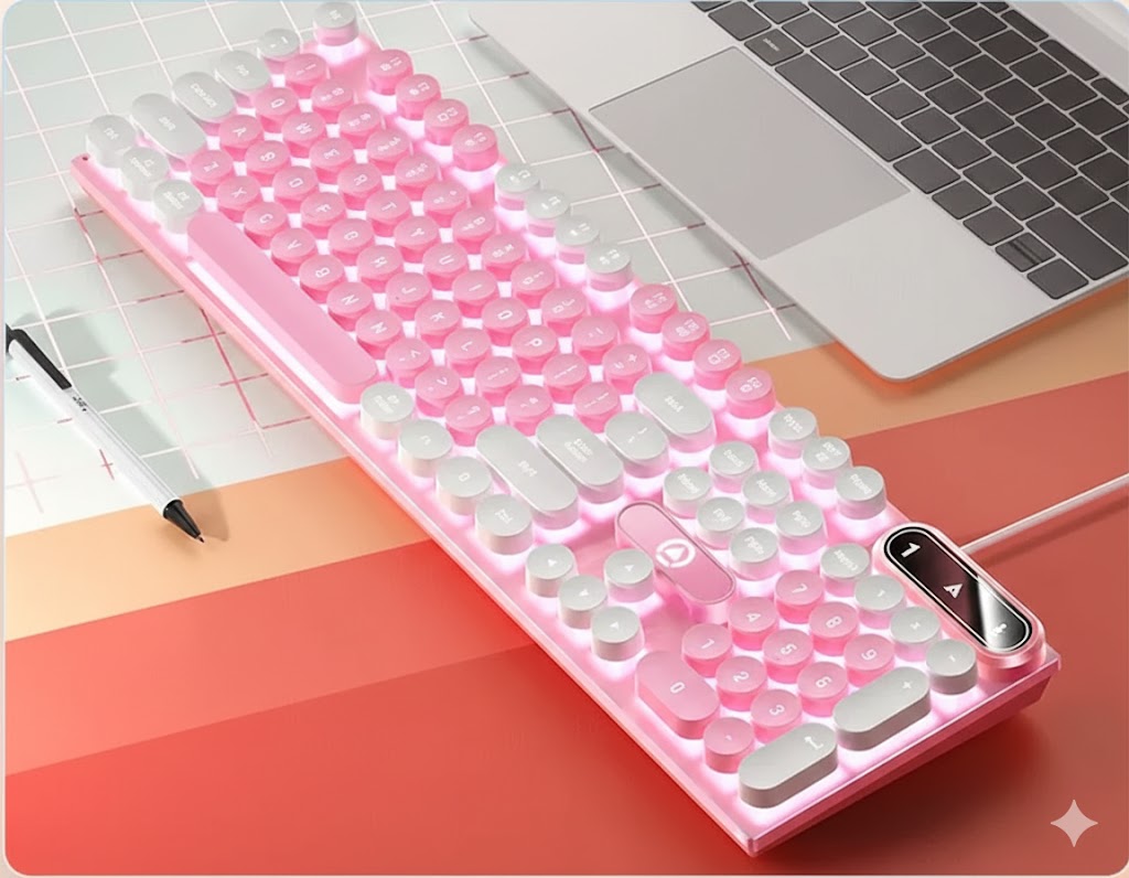 Clavier K500 Rose pour PC portable