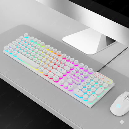 Clavier filaire 104 touches avec rétro-éclairage